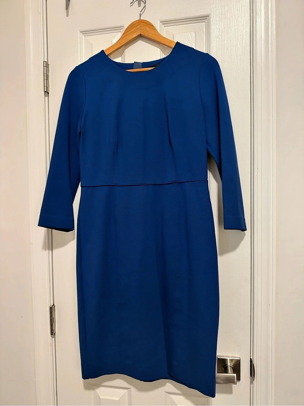 J.Crew 3/4 Sleeve Midi Dress in Blue Size 6
